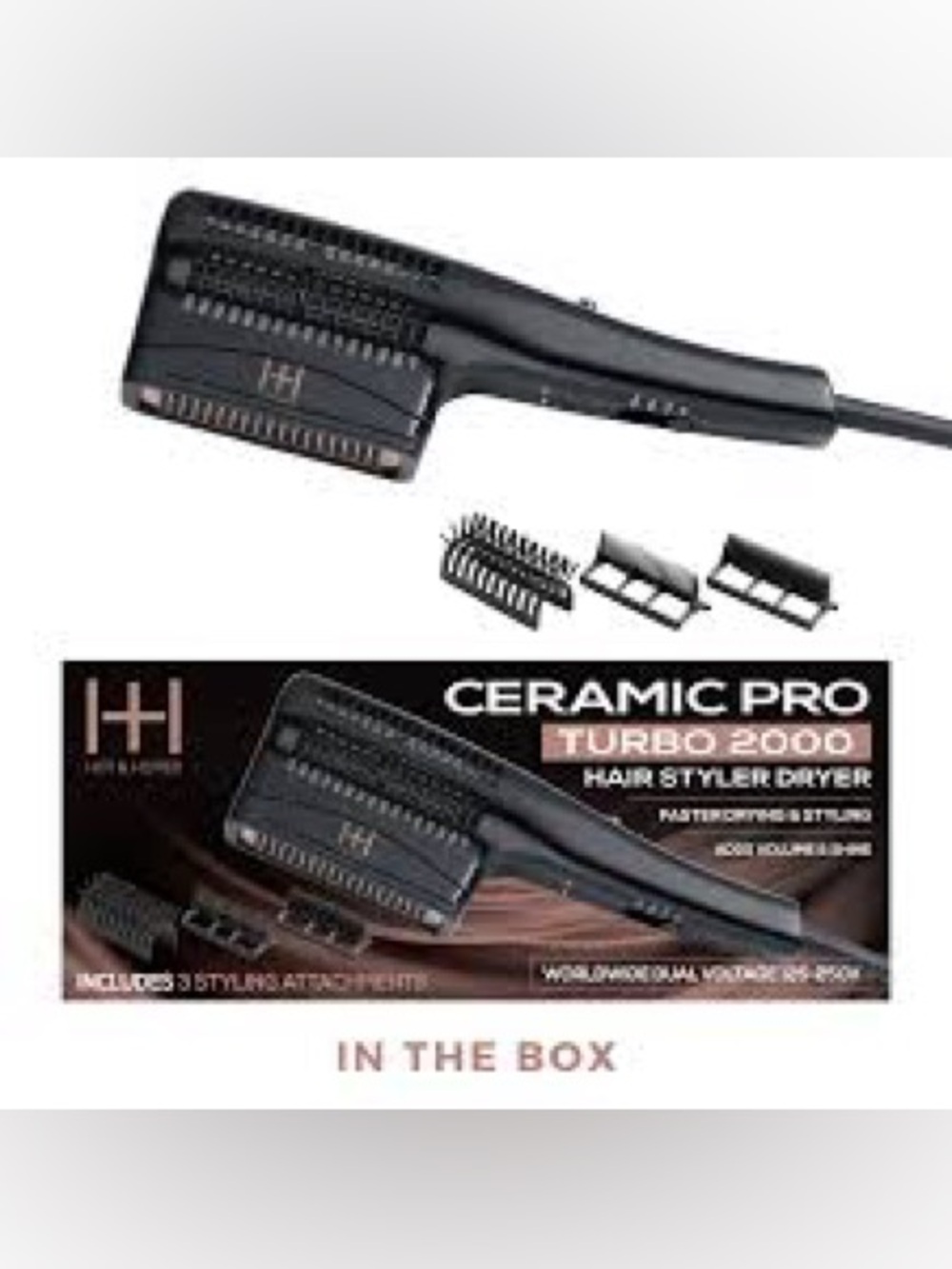 NIB Annie Hot & Hotter Ceramic Pro Turbo 2000 Hair Styler Dryer Professional